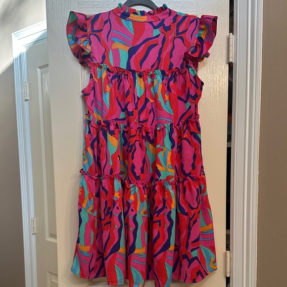 First Love Vibrant Multicolor Casual Dress - Picture 5 of 7